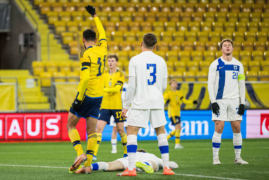 Joakim Persson of Sweden celebrates after 2-0