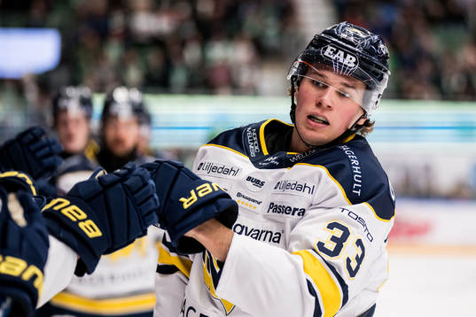 HV71s Måns Lindbäck jublar