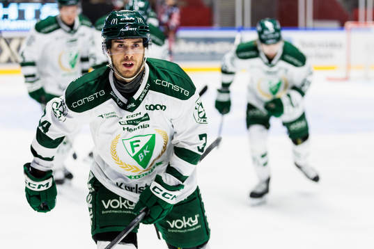 Färjestads Michael Lindqvist jublar