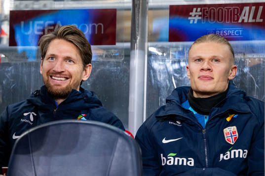 Stefan Strandberg and Erling Braut Haaland of Norway