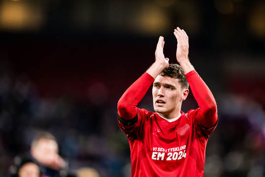 Andreas Christensen of Denmark celebrates