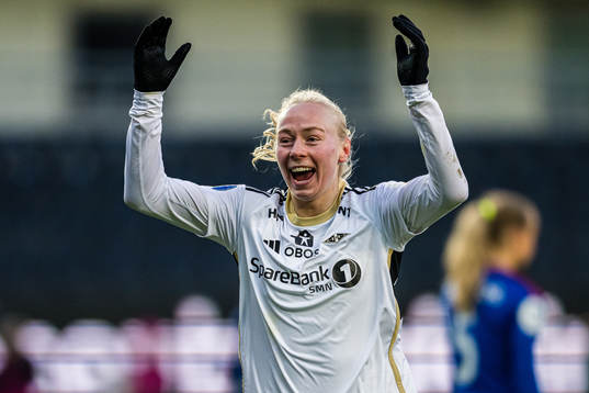 Sara Iren Lindbak Hørte of Rosenborg celebrates after scoring the 2-0 goal