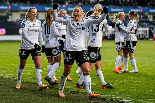 Anna Jøsendal of Rosenborg celebrates after the 2-0 goal