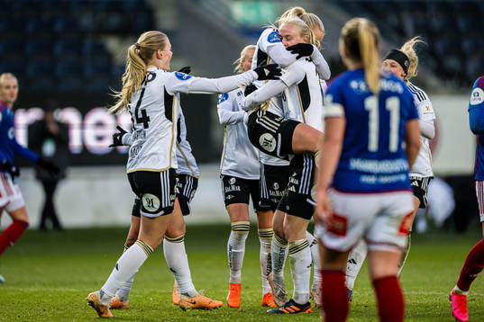 Sara Iren Lindbak Hørte of Rosenborg celebrates after scoring the 2-0 goal