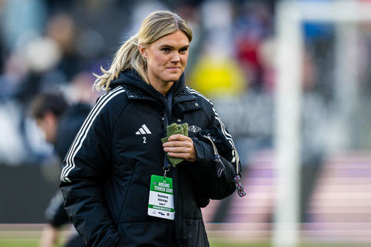 Kristine Bjørdal Leine of Rosenborg ahead of the Toppserien football match between Rosenborg and Vålerenga on November 18, 2023 in Trondheim.