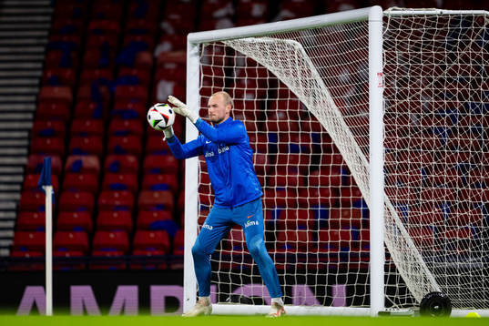 Goalkeeper Viljar Myhra of the Norwegian national football team