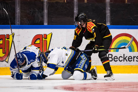 Leksands IFs Tereza Radova och Shay Maloney och Brynäs IFs