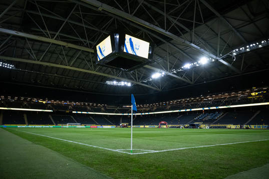 General interior view over Friends Arena ahead of the UEFA Euro Qualifier football match between Sweden and Estonia on November 19, 2023 in Stockholm. 