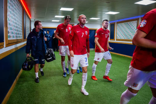 Fredrik Aursnes of Norway at half-time