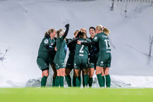 Maria Hovmark of Avaldsnes celebrates after scoring the 0-2 goal