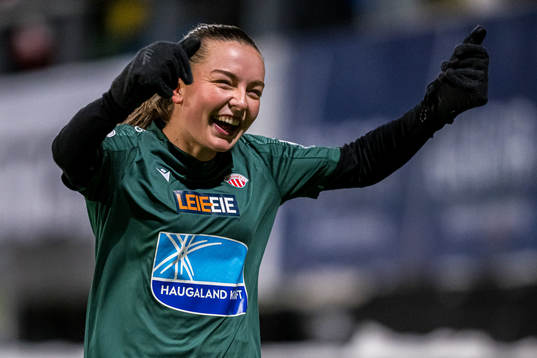 Ingrid Lovise Jåstad of Avaldsnes celebrates
