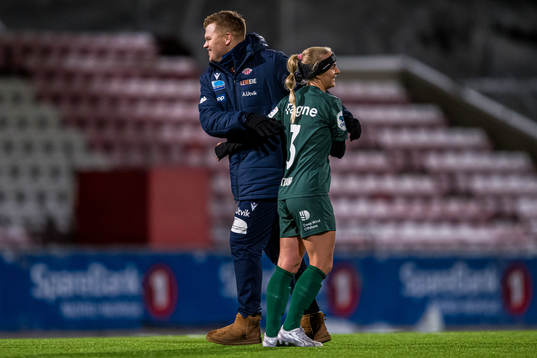 John Arne Riise, head coach of Avaldsnes, and Trine Karin