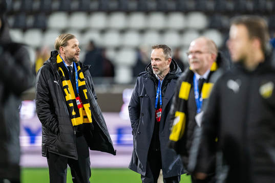 Club manager Marcus Jodin and football coordinator Christian Lundström