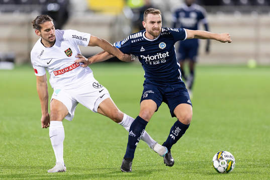 Brommapojkarnas Nikola Vasic och Utsiktens Erik Gunnarsson