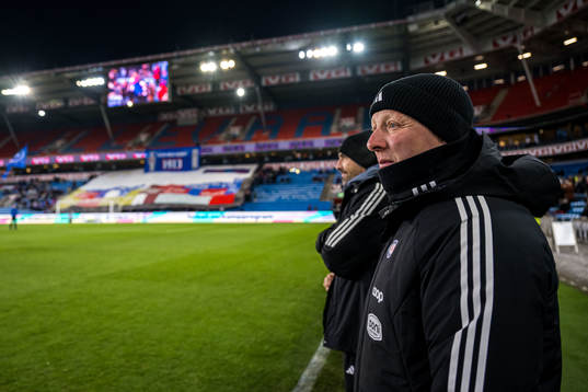 Nils Lexerød, head coach of Vålerenga, ahead of the cup final between Rosenborg and Vålerenga on November 25, 2023 in Oslo.