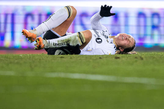 Camilla Linberg of Rosenborg in pain