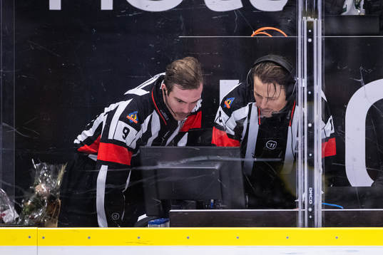 Domare Robin Jacobsson och Domare Filip Eriksson