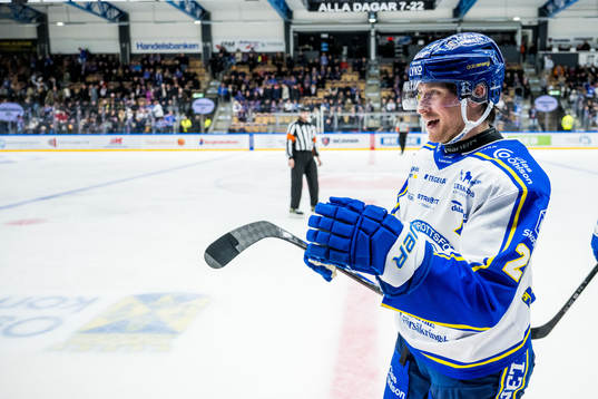 Leksands Justin Glenn Kloos jublar 3-7