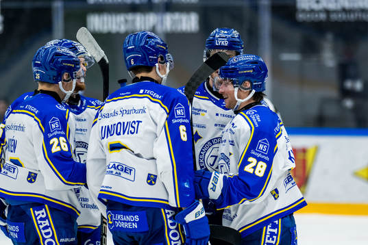 Leksands IFs Justin Glenn Kloos jublar