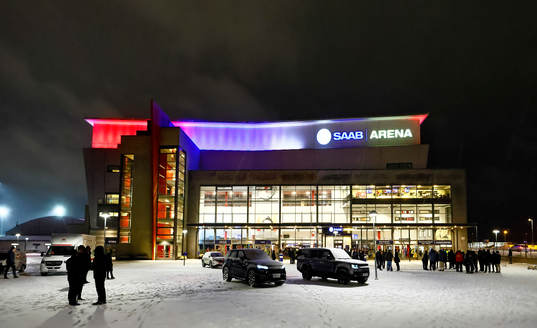SAAB Arena före ishockeymatchen i SHL mellan Linköping