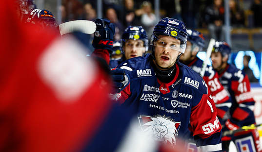 Linköpings Sebastian Strandberg jublar