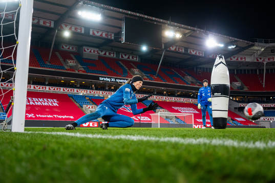 Goalkeeper Cecilie Fiskerstrand of the Norwegian women's national football team