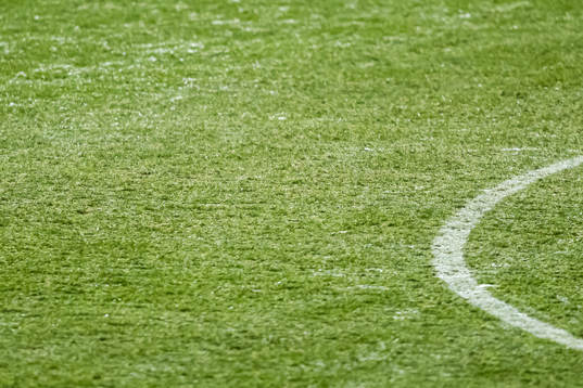 Quality of the grass at Ullevaal Stadion ahead of the UEFA Women’s Nations League football match between Norway and Portugal on December 1, 2023 in Oslo. 
