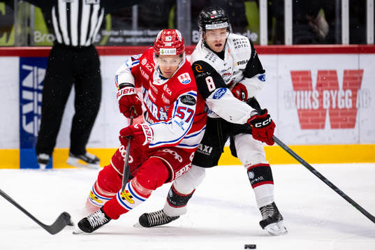 Timrås Anton Wedin och Malmö Redhawks Johan Olofsson