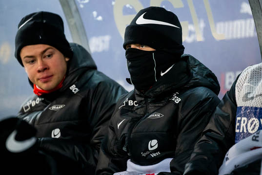 Niklas Jensen Wassberg of Brann ahead of the Eliteserien football match between Strømsgodset and Brann on December 3, 2023 in Drammen. 
