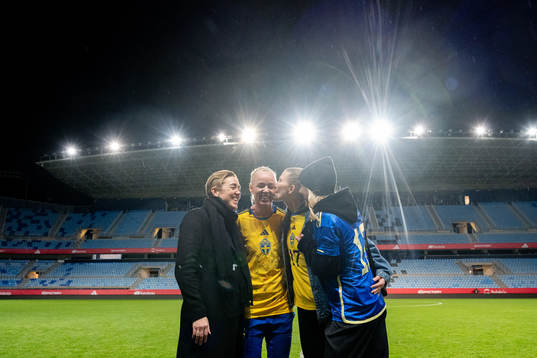 Therese Sjögran, Caroline Seger, Emma Berglund and Olivia Schough of Sweden