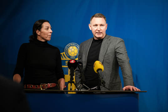 Andrea Möllerberg, Generalsekreterare för Svenska Fotbollförbundet och Kim Källström