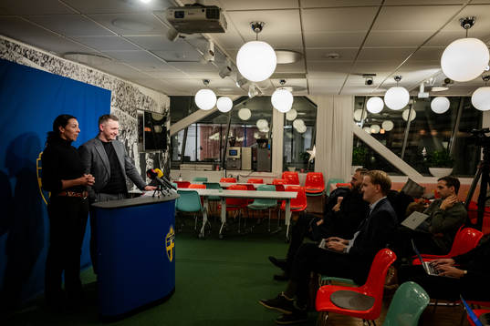 Andrea Möllerberg, Generalsekreterare för Svenska Fotbollförbundet och Kim Källström
