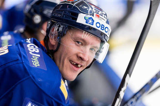 Växjö Lakers HCs Emil Sylvegård jublar