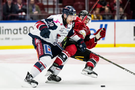 Linköpings Patrick Russell och Malmö Redhawks Tomi