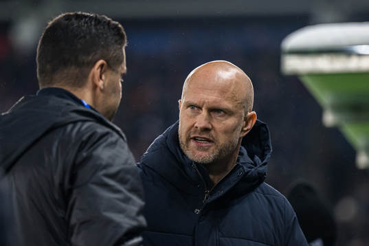 Joacim Jonsson, sports director of Vålerenga, ahead of the Eliteserien playoff football match between Vålerenga and Kristiansund on December 10, 2023 in Oslo.