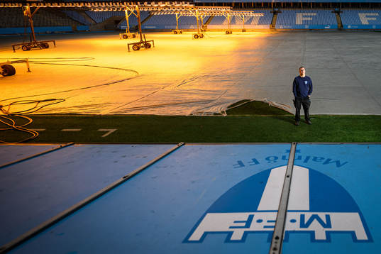 Christoffer Karlsson, planskötare på Eleda Stadion