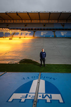 Christoffer Karlsson, planskötare på Eleda Stadion