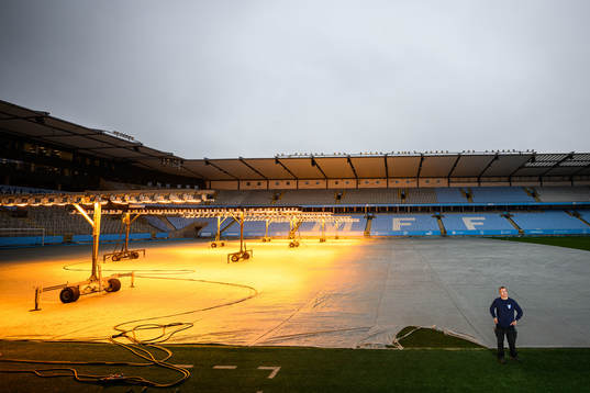 Christoffer Karlsson, planskötare på Eleda Stadion