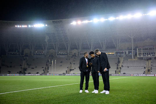 Hristijan Cvetkovski, Momodou Lamin Sonko and goalkeeper