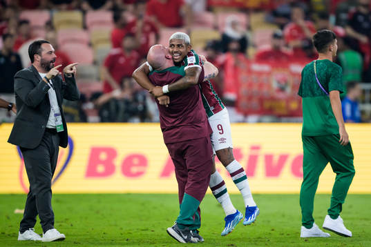 John Kennedy of Fluminense celebrates