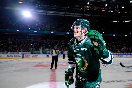 Färjestads Noel Fransén jublar