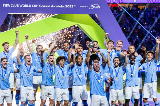 Players of Manchester City  celebrate
