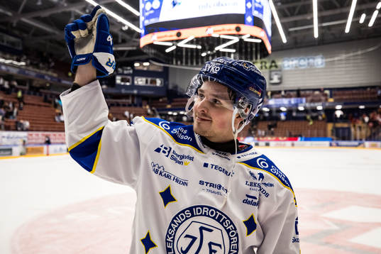 Leksands Marcus Karlberg jublar