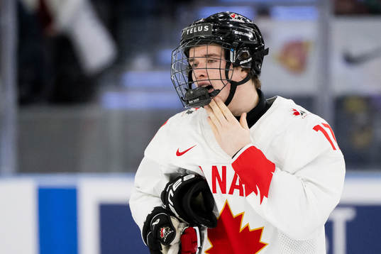 Macklin Celebrini of Canada