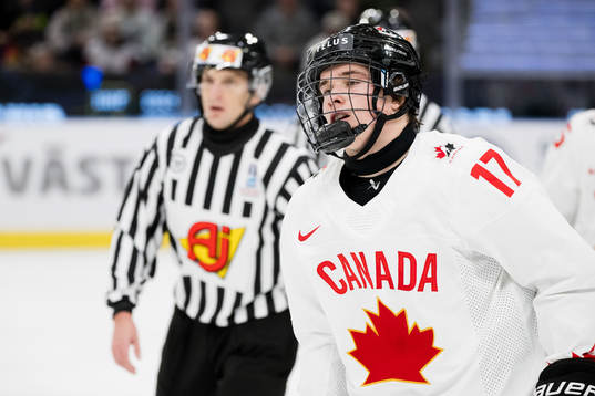 Macklin Celebrini of Canada