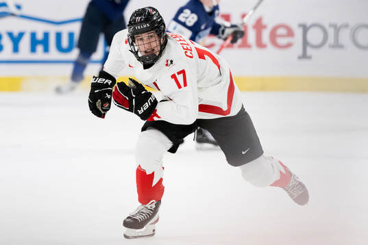 Macklin Celebrini of Canada