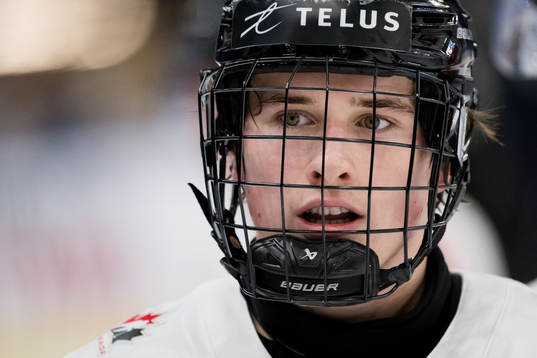 Macklin Celebrini of Canada