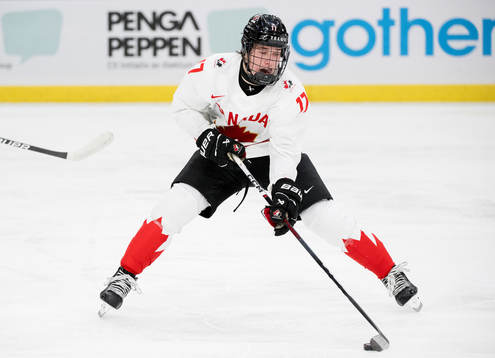 Macklin Celebrini of Canada