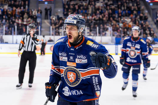 Växjös Eric Martinsson jublar