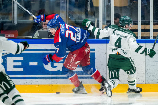 Oskarshamns Austin Wagner och Färjestads Oscar Lawner